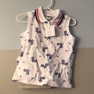 3T cotton Janie and Jack tennis polo shirt